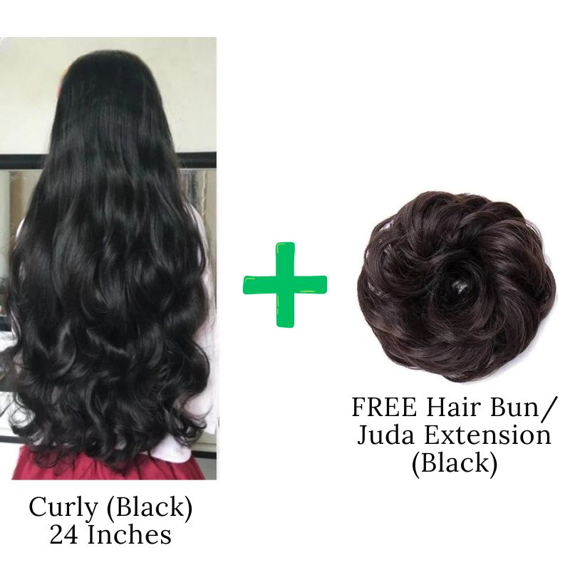 Clip In Hair Extensions + FREE Hair Bun (Juda) Extension