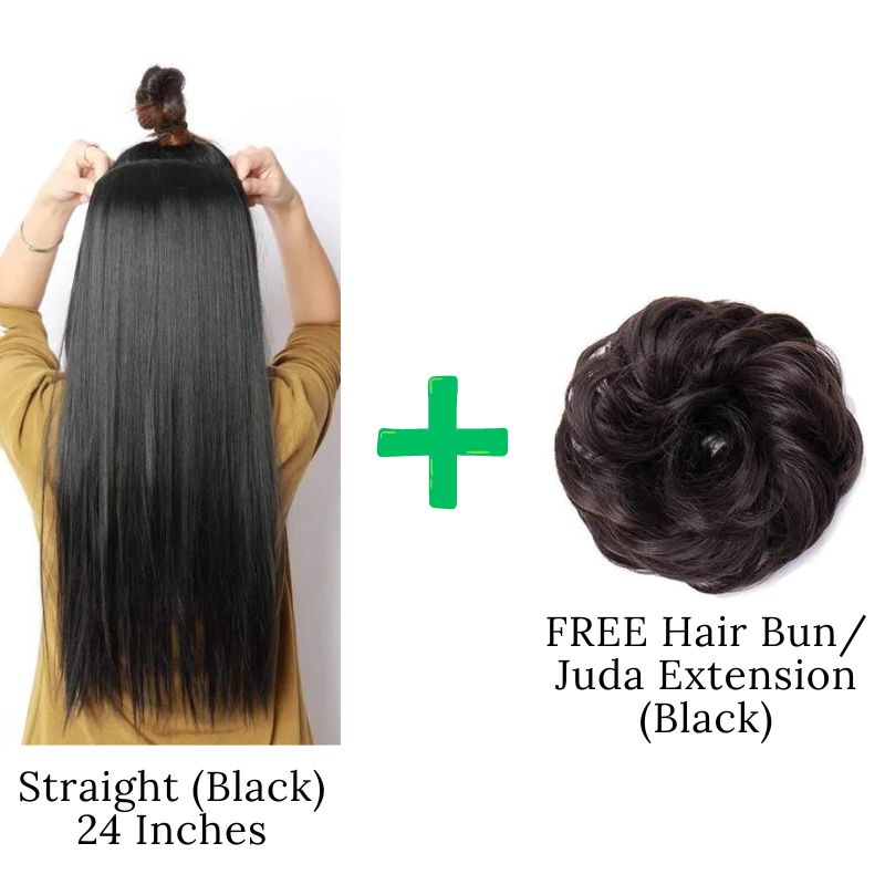 Clip In Hair Extensions + FREE Hair Bun (Juda) Extension