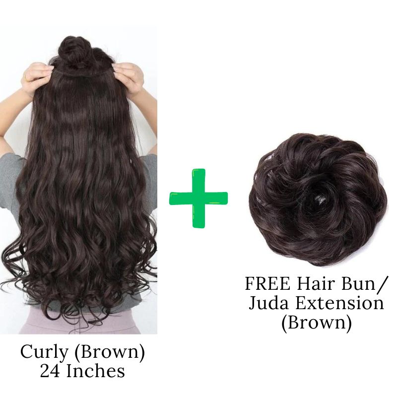 Clip In Hair Extensions + FREE Hair Bun (Juda) Extension