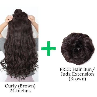 Clip In Hair Extensions + FREE Hair Bun (Juda) Extension